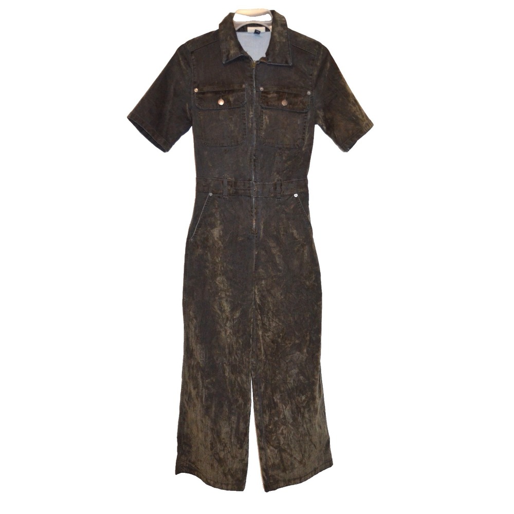 Universal Thread Dark Gray Heavy Denim Jumpsuit W… - image 1